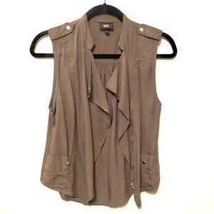 Olive Green Cargo-Style Vest